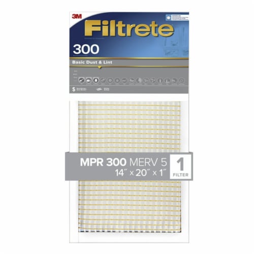 Filtrete™ Basic Dust and Lint Furnace AC Air Filter 300 MPR Perspective: front