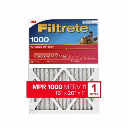 Filtrete™ Allergen Defense Furnace AC Air Filter 1000 MPR Perspective: front