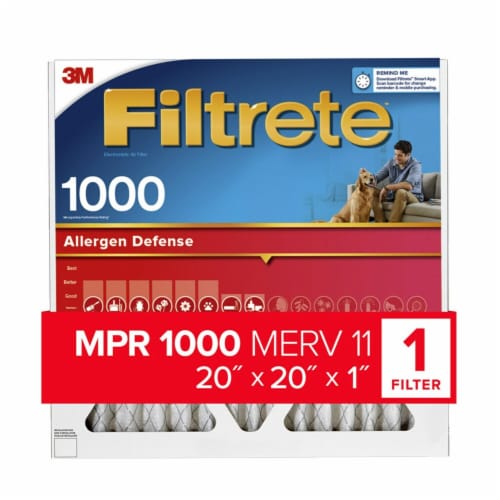 Filtrete™ Allergen Defense Furnace AC Air Filter 1000 MPR Perspective: front