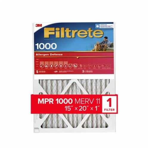 Filtrete™ Allergen Defense Furnace AC Air Filter 1000 MPR Perspective: front
