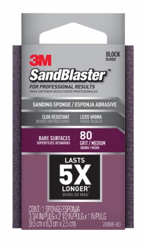 3M SandBlaster™ Large Bare Surfaces Sanding Sponge Perspective: front