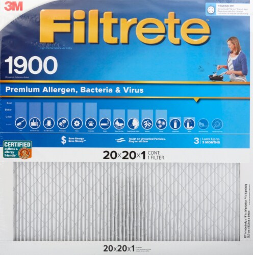 Filtrete Healthy Living 1900 Ultimate Allergen Filter Perspective: front