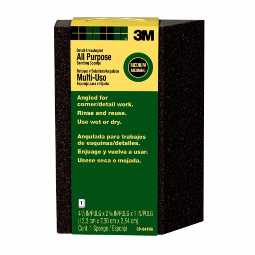 3M Detailed Angled All-Purpose Sanding Sponge Perspective: front