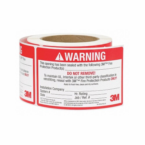 3m Label,5 In.,Red/White,250 Labels/Roll  54917 Perspective: front