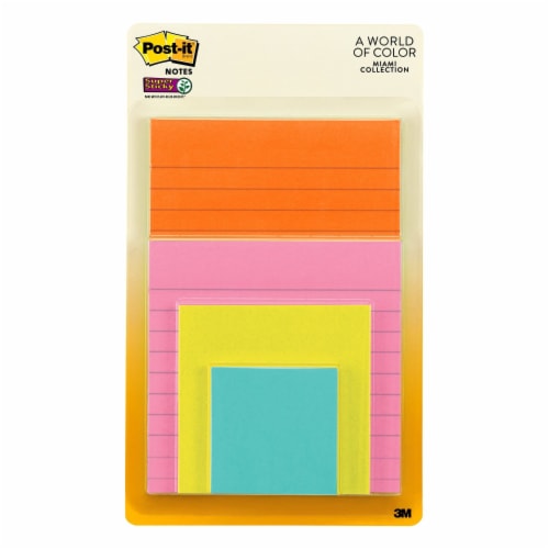Post-it® Miami Collection Super Sticky Notes Perspective: front