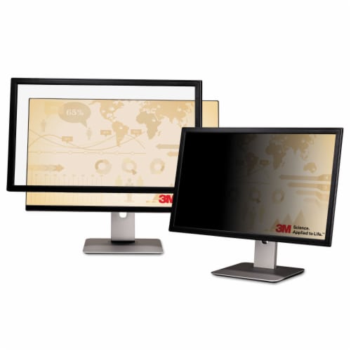 3M™ Privacy Filter For Widescreen Monitor - Black Perspective: front