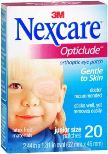 Nexcare Opticlude Orthopic Eye Patches, Junior Size - 20 Count Perspective: front