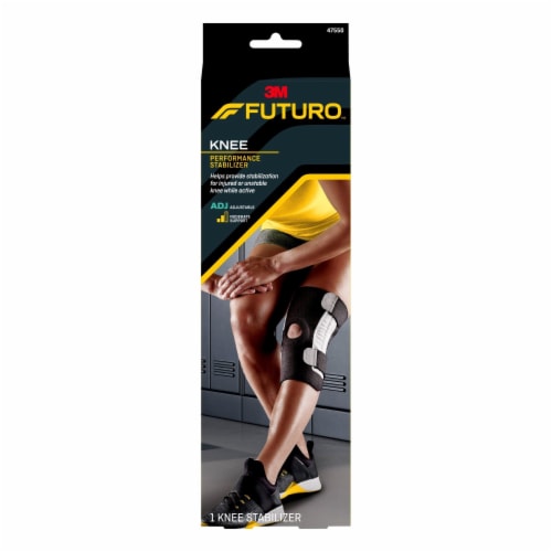 Futuro™ Black Adjustable Knee Stabilizer Perspective: front