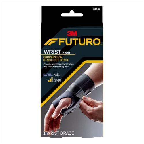 Futuro Energizing Right Hand Wrist Support - Large/X-Large - Black Perspective: front