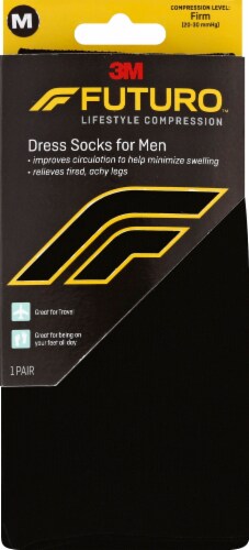 Futuro Men's Lifestyle Compression Dress Socks Perspective: front
