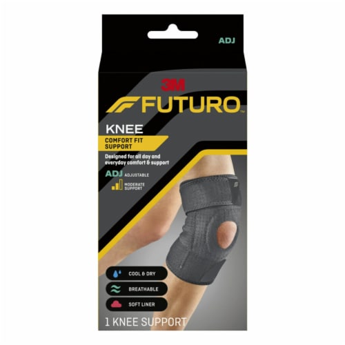 Futuro™ Adjustable Comfort Fit Knee Support - Grey Perspective: front