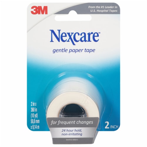 Nexcare Gentle Paper First Aid Tape, Ideal for Securing Gauze and  Dressings, 1 in x 10 Yds Carded, 2 Pk