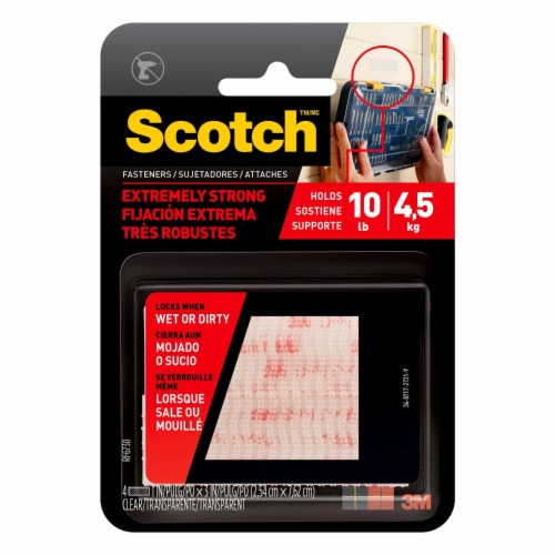 Scotch™ All-Weather Clear Industrial Strength Fastener Perspective: front