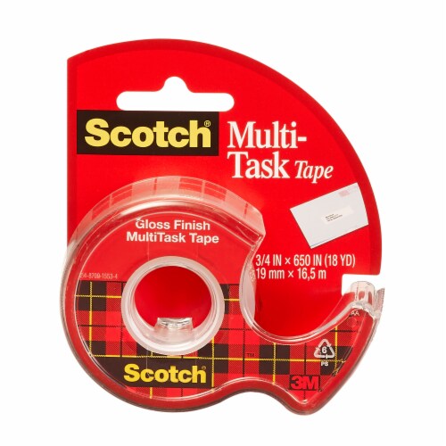 Scotch® MultiTask Gloss Finish Transparent Tape Perspective: front