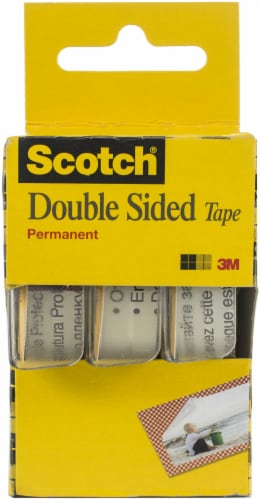 Scotch Permanent Double Sided Tape with Dispenser, 1/2 x 250, 3