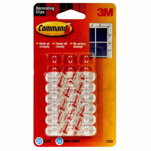 3M Command Damage-Free Hanging Clips Perspective: front