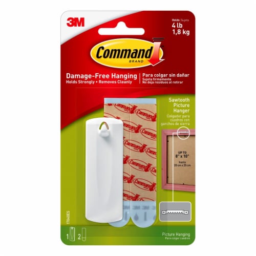 Command Large Sawtooth Picture Hangers Perspective: front