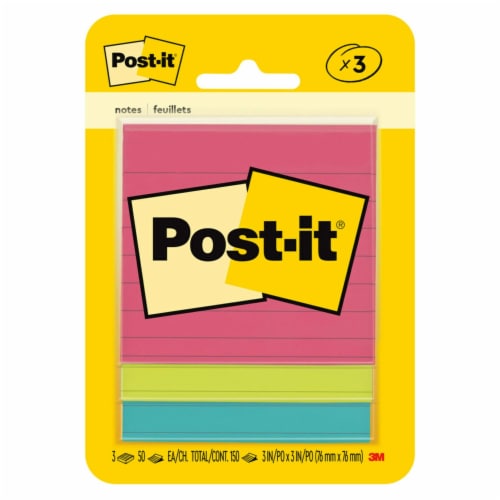 Post-it® Cape Town Collection Lined Sticky Notes, 3 pk - Kroger