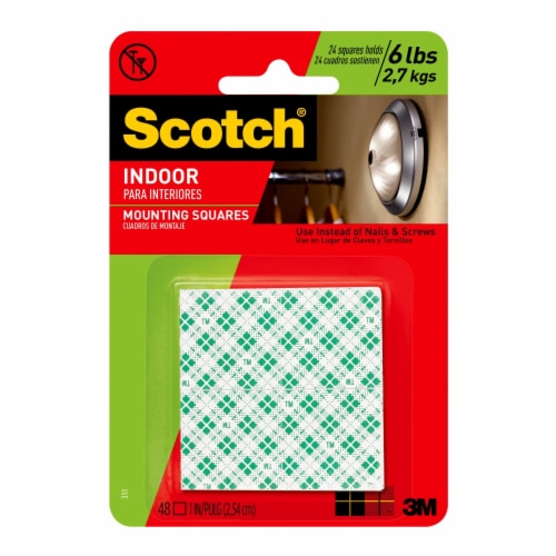 Scotch® Indoor Mounting Squares - White Perspective: front