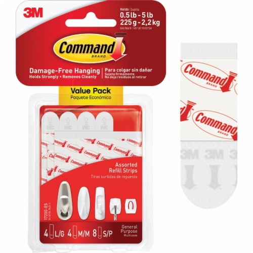 Command™ Damage-Free Hanging Assorted Value Pack Refill Strips Perspective: front