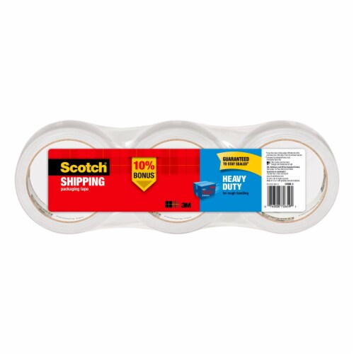 Scotch® Heavy Duty Shipping Packaging Tape Rolls, 3 ct - Fry's Food Stores