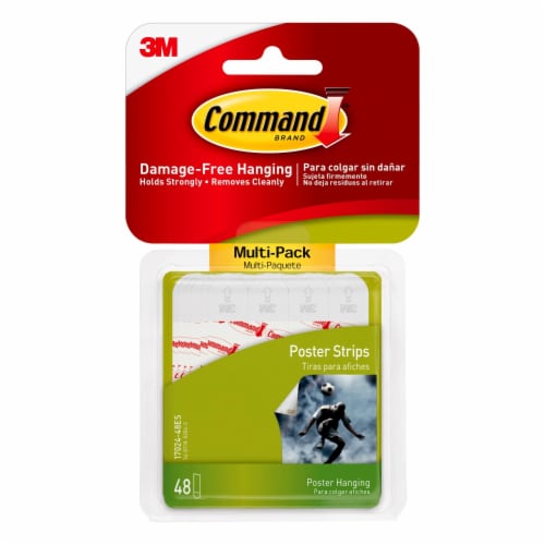 Command™ Damage-Free Hanging Poster Strips - White Perspective: front