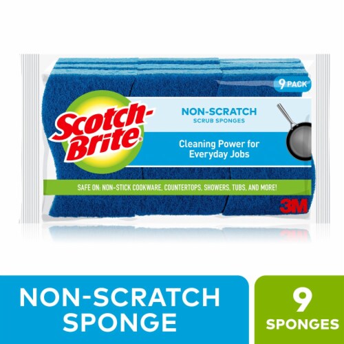 Scotch-Brite™ Non-Scratch Scrub Sponges Perspective: front