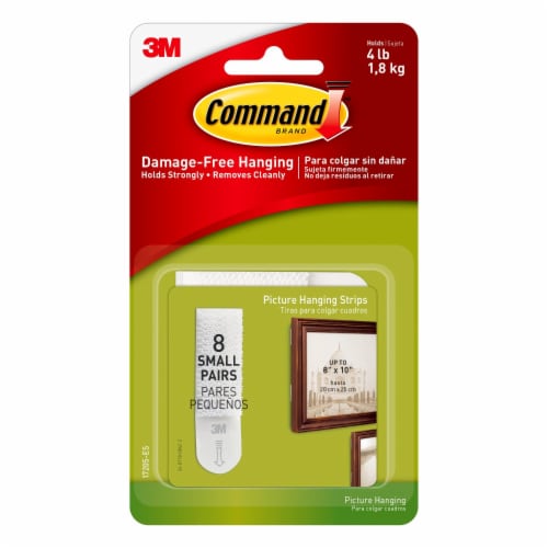 Command™ Small Damage-Free Picture Hanging Strips - White Perspective: front