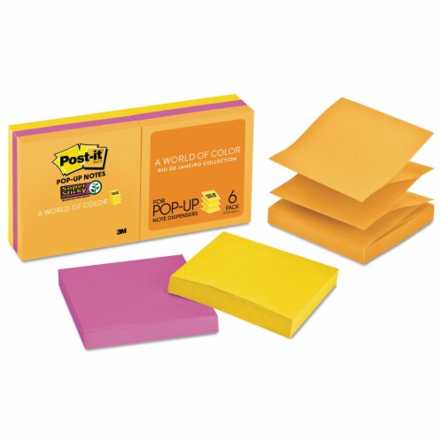 Post-it® Dispenser Notes Super Sticky NOTE,3X3 POP UP SS,JWL R330-6SSUC, 1  - Kroger