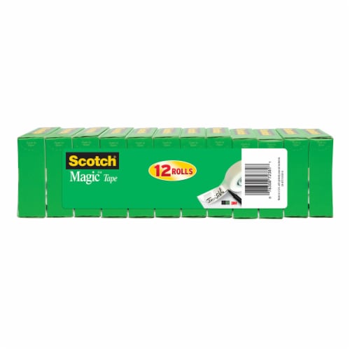 Scotch® Magic™ Transparent Tape - 12 Pack - Clear, 0.75 in x 27.77 yd -  Foods Co.