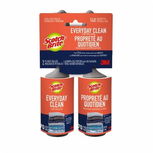 Scotch-Brite™ Everyday Clean Lint Roller Twin Pack Perspective: front