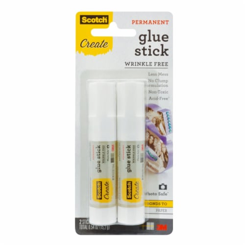 Scotch® Wrinkle Free Permanent Glue Sticks, 2 pk - Fred Meyer