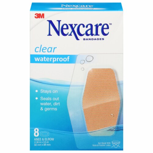 Nexcare™ Waterproof Clear Knee & Elbow Bandages Perspective: front