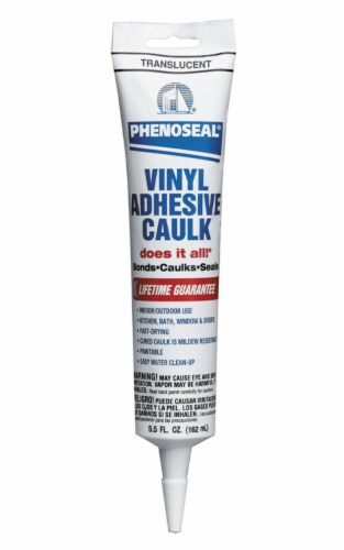 Phenoseal Clear Vinyl Adhesive Caulk 5.5 oz. - Total Qty: 1 Perspective: front