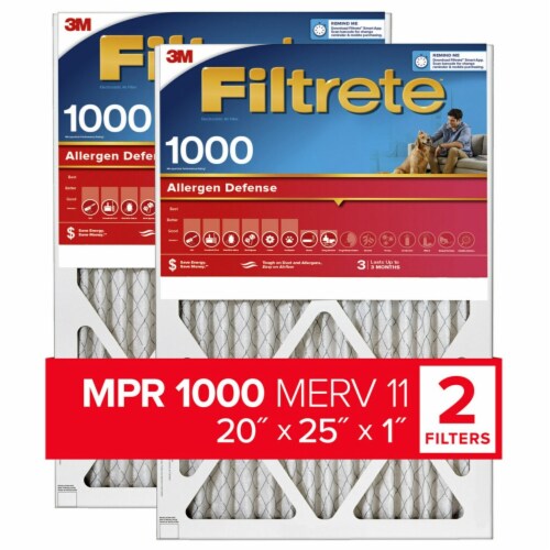 Filtrete™ Allergen Defense Furnace AC Air Filter 1000 MPR Perspective: front