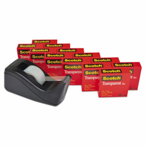 3M MMM600KC60 Scotch Tape Value Pack with Dispenser&#44; Clear Perspective: front