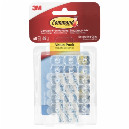 Command® Damage-Free Decorating Clips Value Pack - Clear Perspective: front
