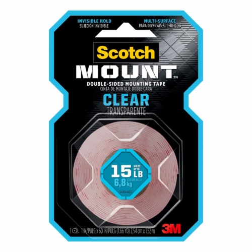 Scotch® Double-Sided Clear Mounting Tape Perspective: front