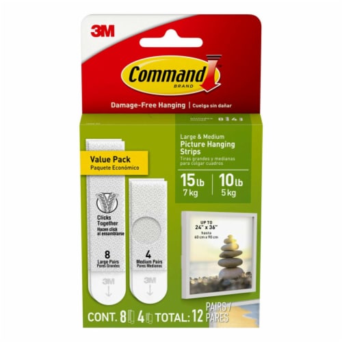 Command™ Medium and Large Picture Hanging Strips, 24 pc - Ralphs