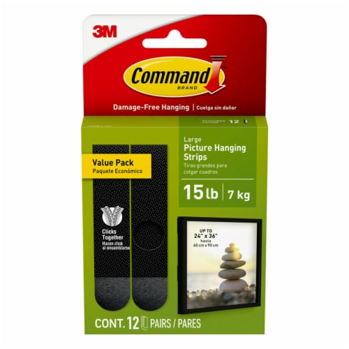 Command™ Large Picture Hanging Strips - Black, 12 pk - City Market