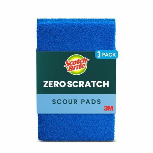 Scotch-Brite™ Non-Scratch Blue Scour Pads Perspective: front