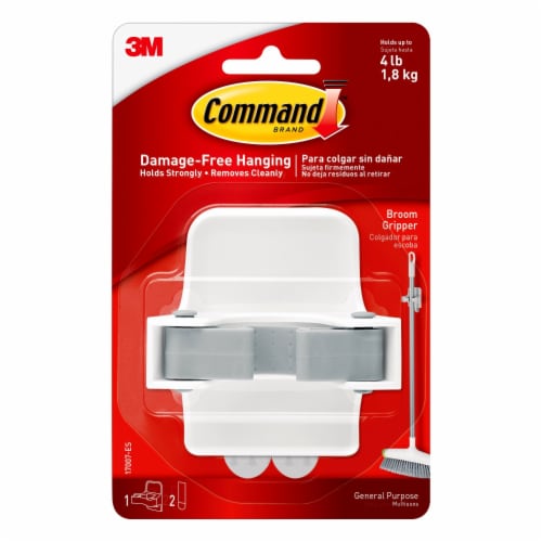 Command™ Damage-Free Hanging Broom Gripper Perspective: front