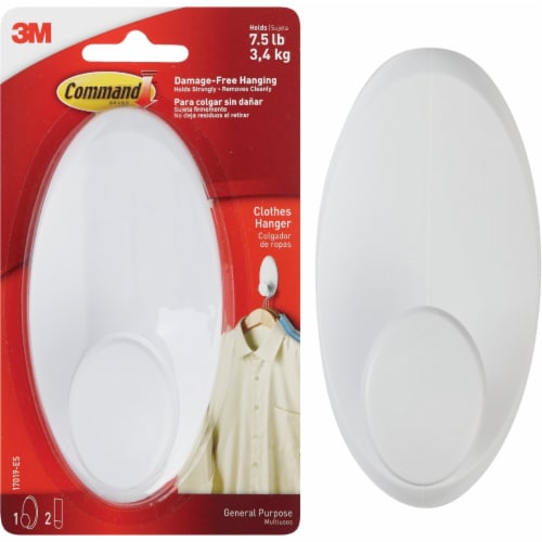 3M Command™ Damage-Free General Purpose Clothes Hanger - White, 3 pk - Jay  C Food Stores