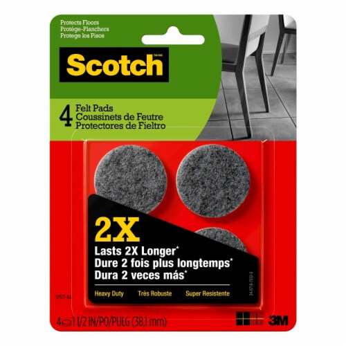 Scotch™ Heavy Duty Felt Pads Perspective: front