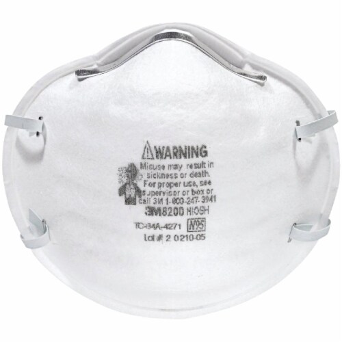 3M N95 Sanding and Fiberglass Respirator (10-Pack) 8200H10-DC Perspective: front