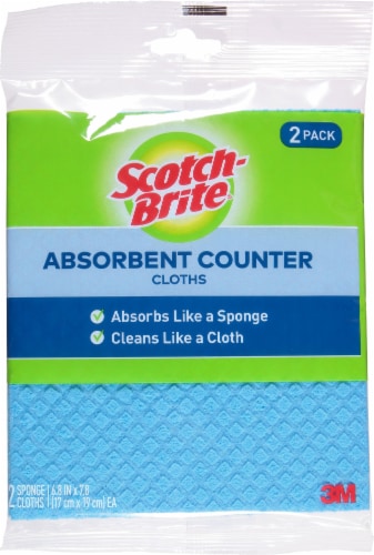 Scotch-Brite™ Absorbent Counter Cloth - Blue, 2 pk - Dillons Food Stores