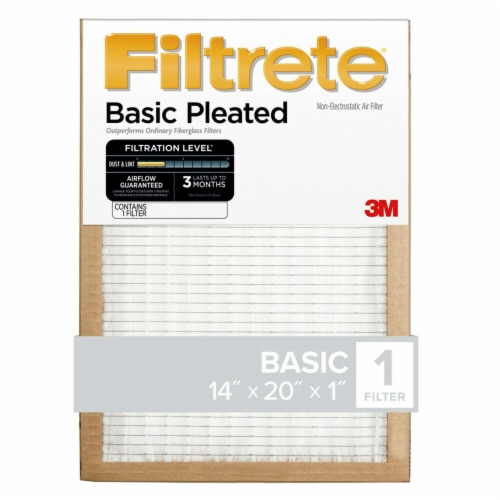 Filtrete® Brown/White Basic Pleated Air Filter Perspective: front