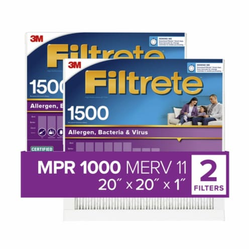 3M Filtrete Allergen Bacteria & Virus Air Filter Perspective: front