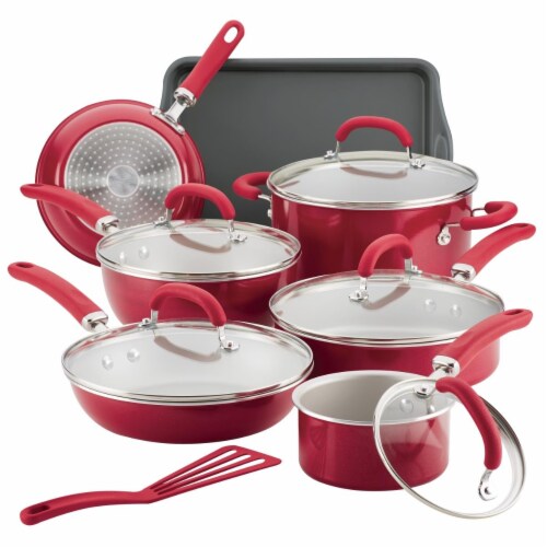 Rachael Ray™ Create Delicious Nonstick Aluminum 13-Piece Cookware Set in  Red, 13 units - Ralphs