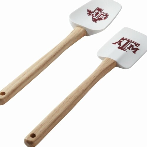 College Kitchen Collection 47672 Texas A&M University Smackdown Servers Spatula Set, White Perspective: front